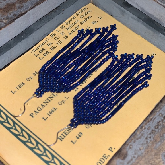 Seed Bead Chandelier Earrings - Picture 3 of 3